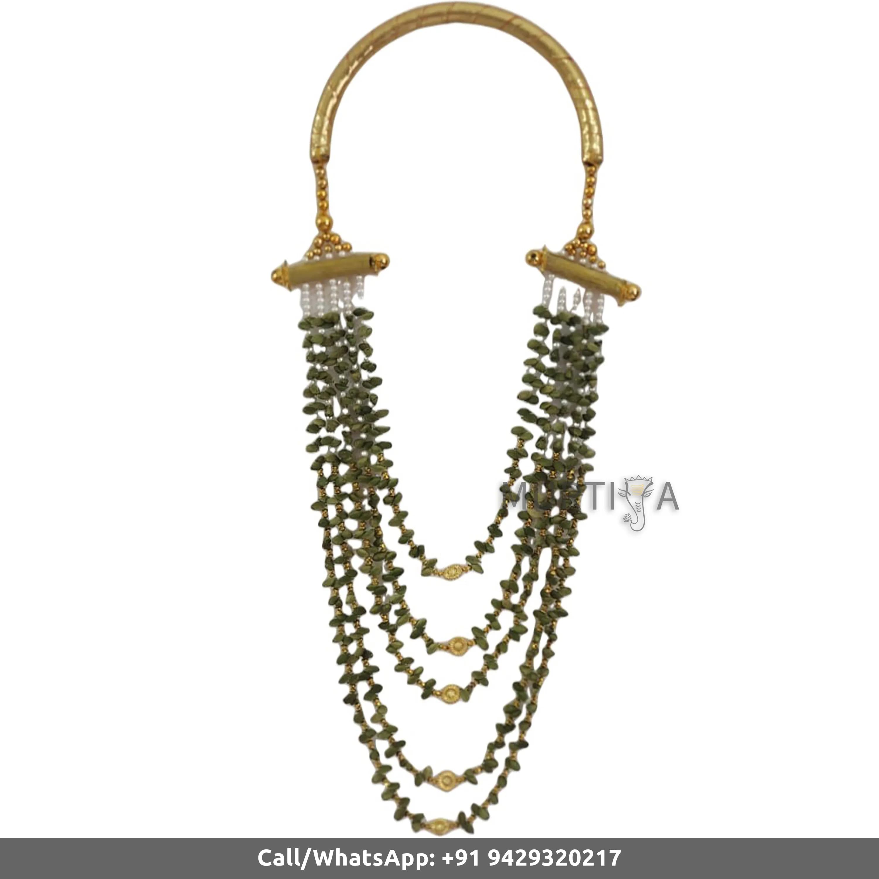Necklace Style Cardamom Mala 1 Ft with Golden String (Elaichi Mala)