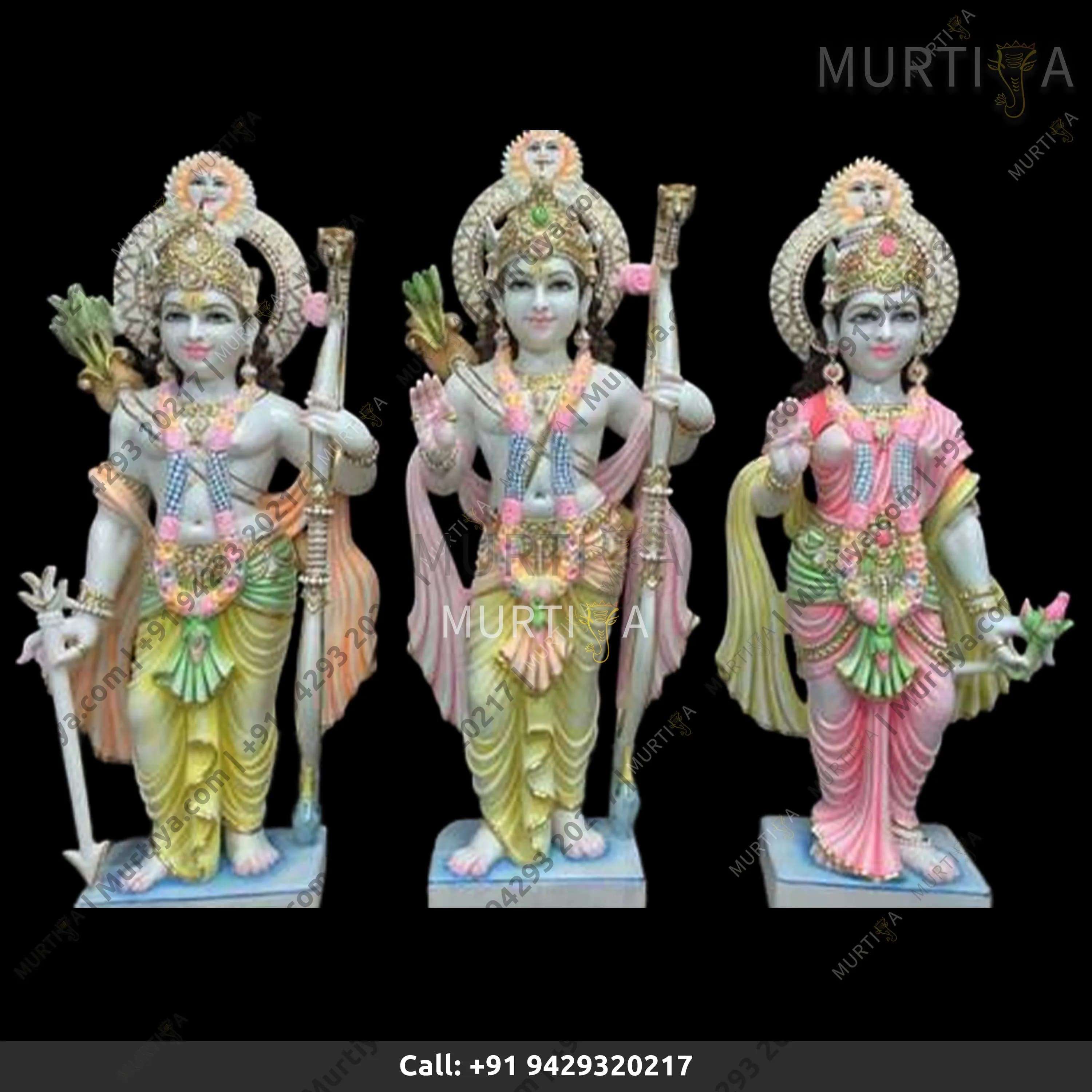 Marble Ram Ji Laxman Ji And Sita Mata Idol in Makrana Marble